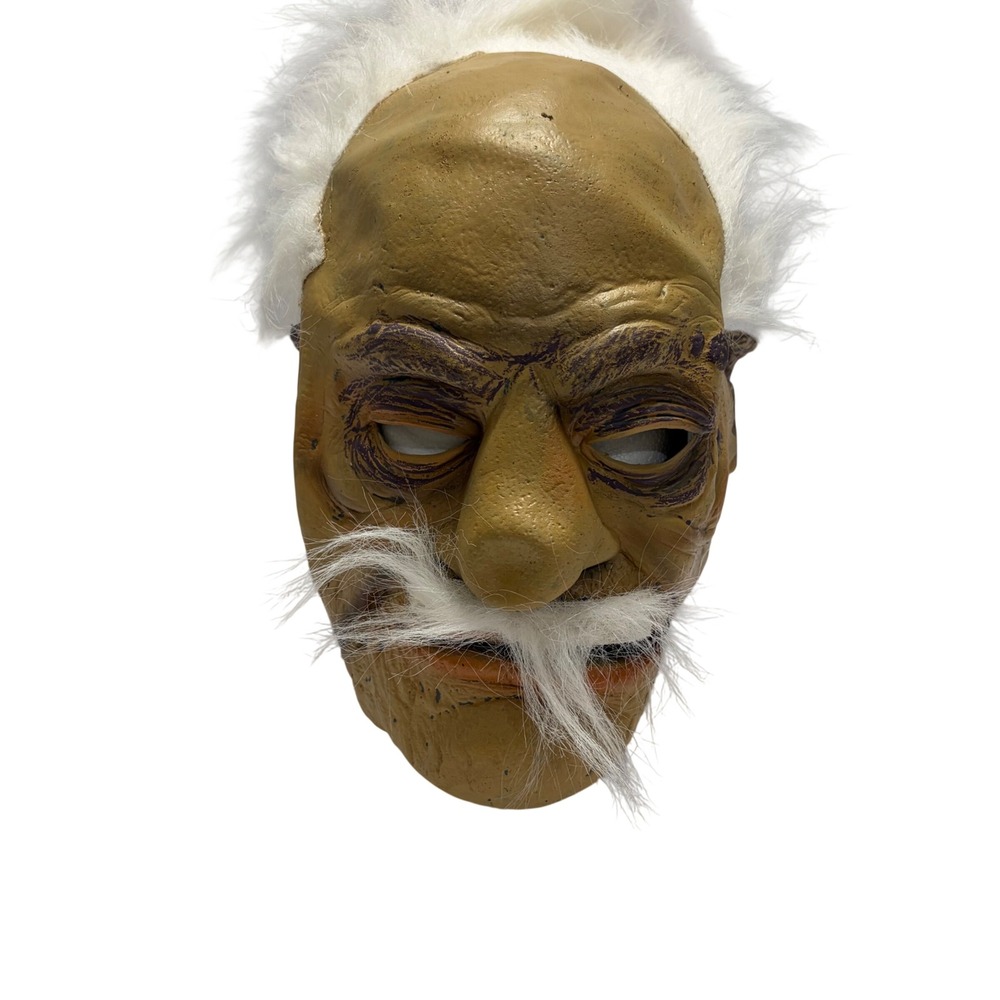 Paper Magic Group 2006 Old Man Latex Mask White Hair Mustache 6563510